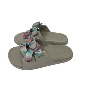 Chaco‎ Kids Chillos Slides Girls Light Tie Dye Size 1 K1 Slip On Sandal Shoes